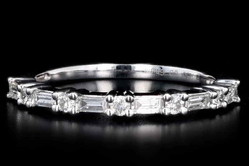 Platinum .35 Carat Total Weight Diamond Baguette Wedding Band