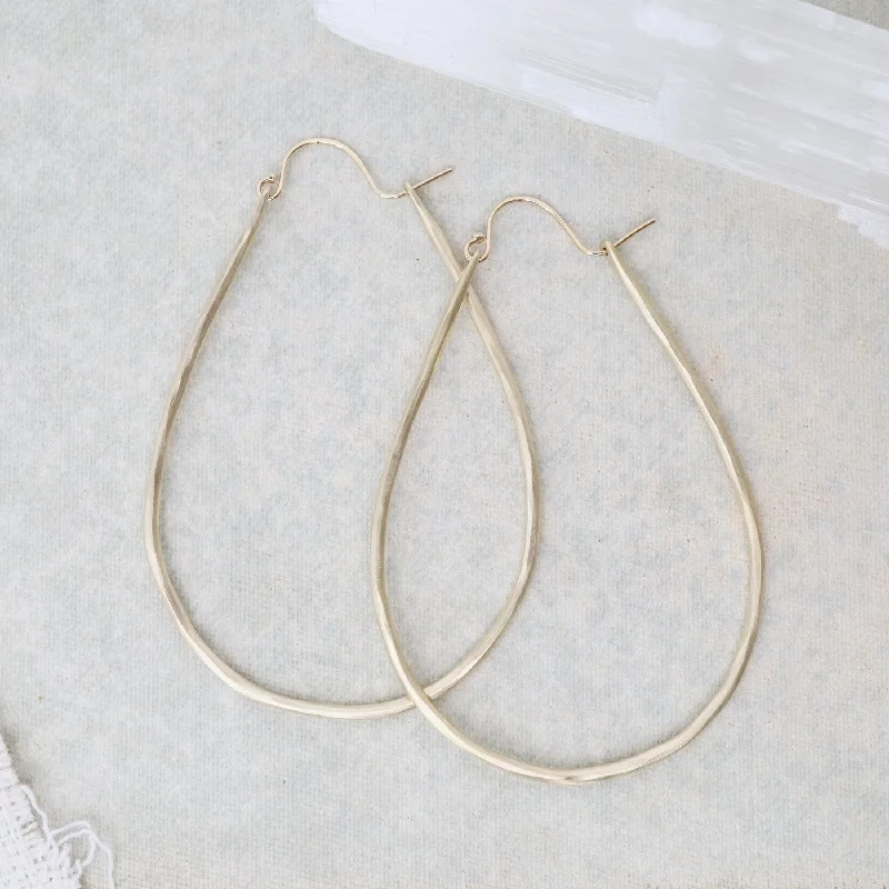 Gold Large Anjou Hoop Earrings