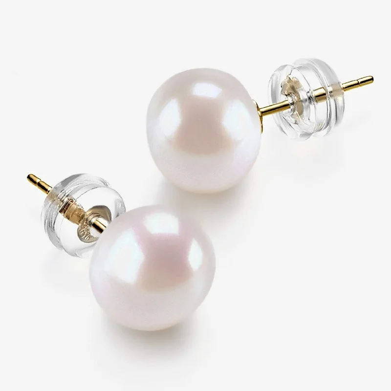 Gold Freshwater Pearl Studs