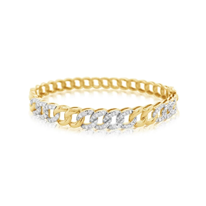 Alternating Diamond Link Bangle