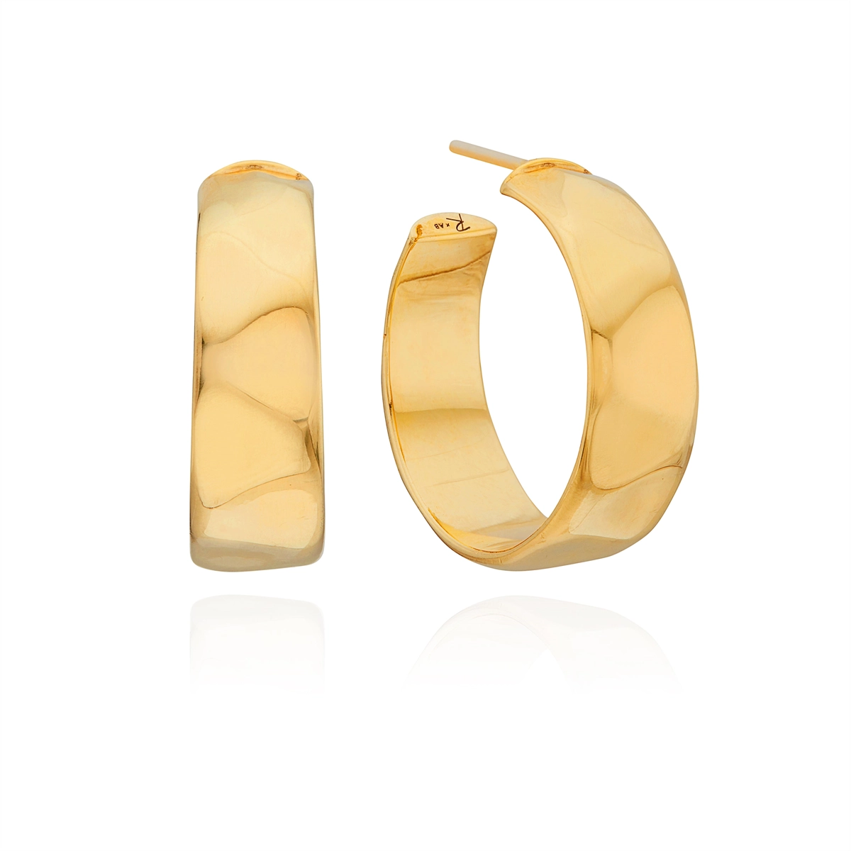 Anna Beck Wavy Medium Hoop Earrings - Gold Plated