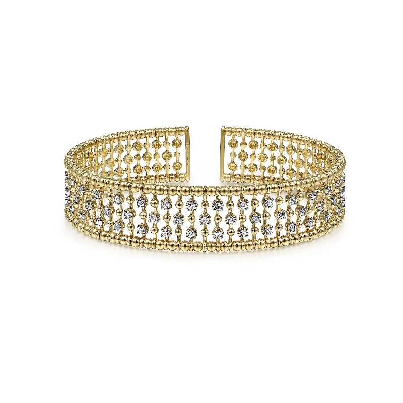 Beaded Diamond Bangle - Gabriel & Co.