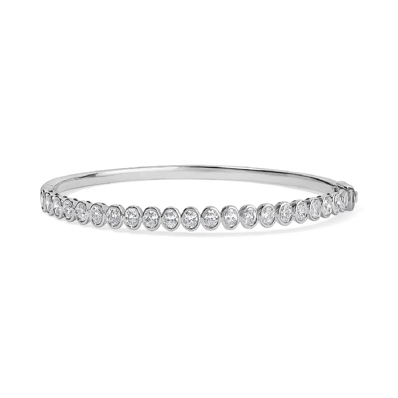 Bezel Oval Bangle