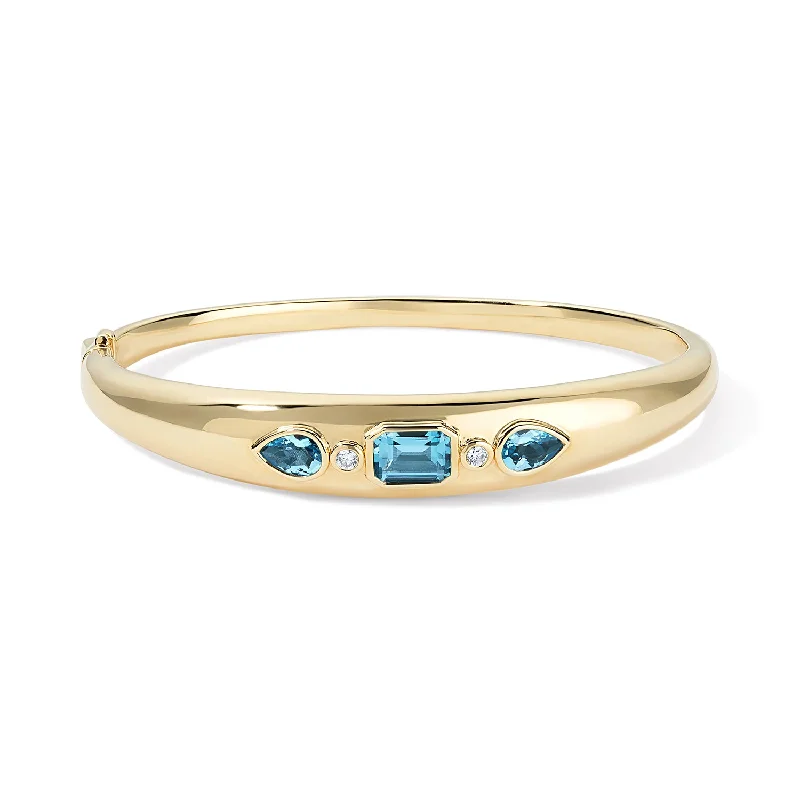 Blue Topaz Multi Shape Bangle