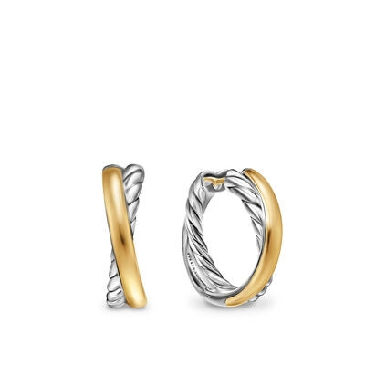 David Yurman Bold Crossover Hoop Earrings