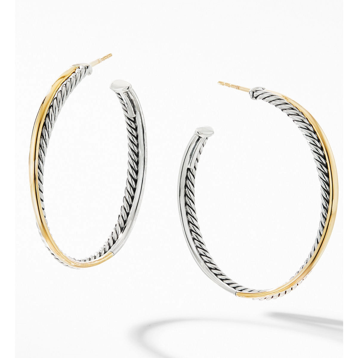 David Yurman X-Large Crossover Hoop Earrings