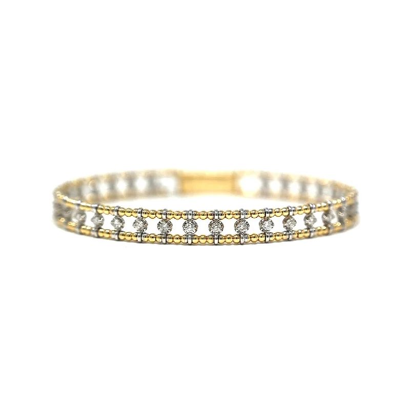 Diamond Channel Flexi Bangle