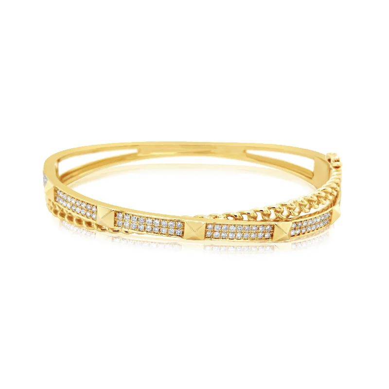 Diamond Link Crossover Bangle