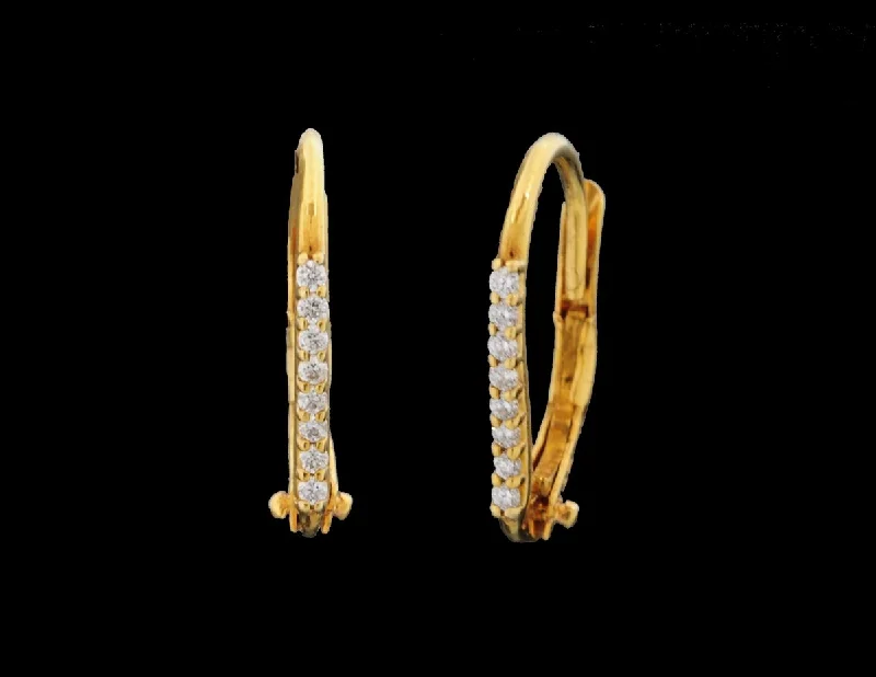 Diamond Hoop Earring 14 Karat