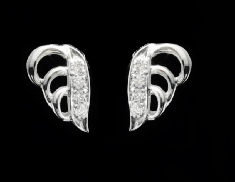 Diamond White Gold Earring 18 Karat