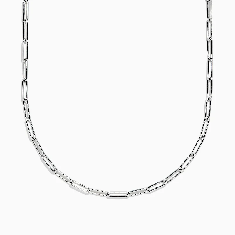 925 Sterling Silver Paperclip Chain Necklace