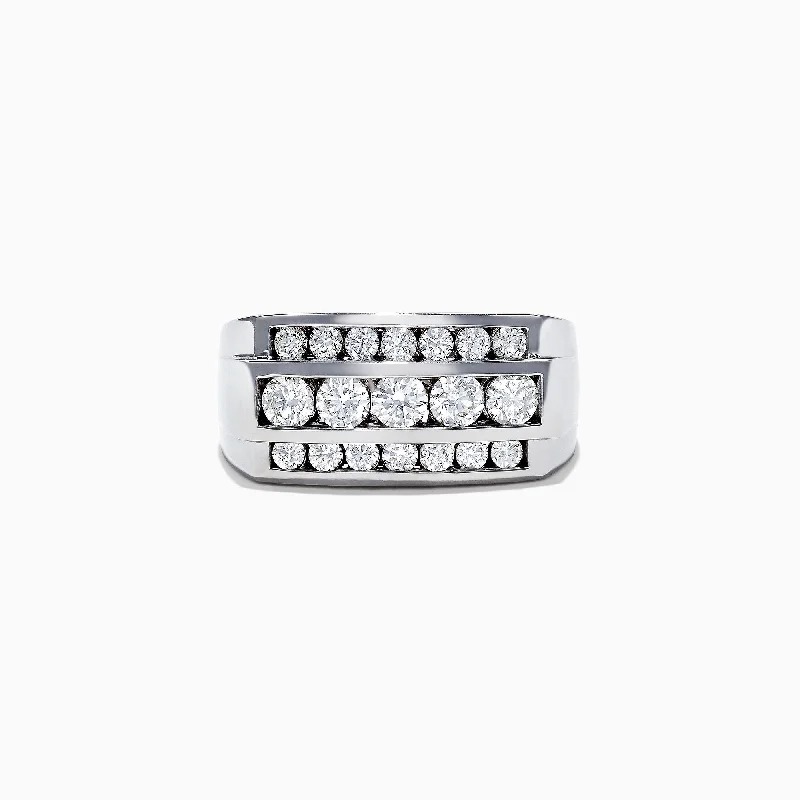 Men's 14K White Gold Diamond Ring, 1.67 TCW