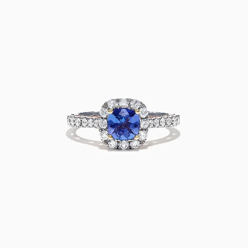 Nahla Siri 14K Two Tone Gold Tanzanite & Diamond Ring, 1.45 TCW