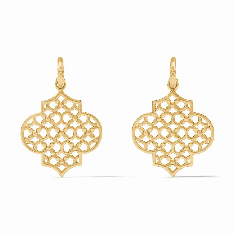 Helene Statement Hoop & Charm Earrings