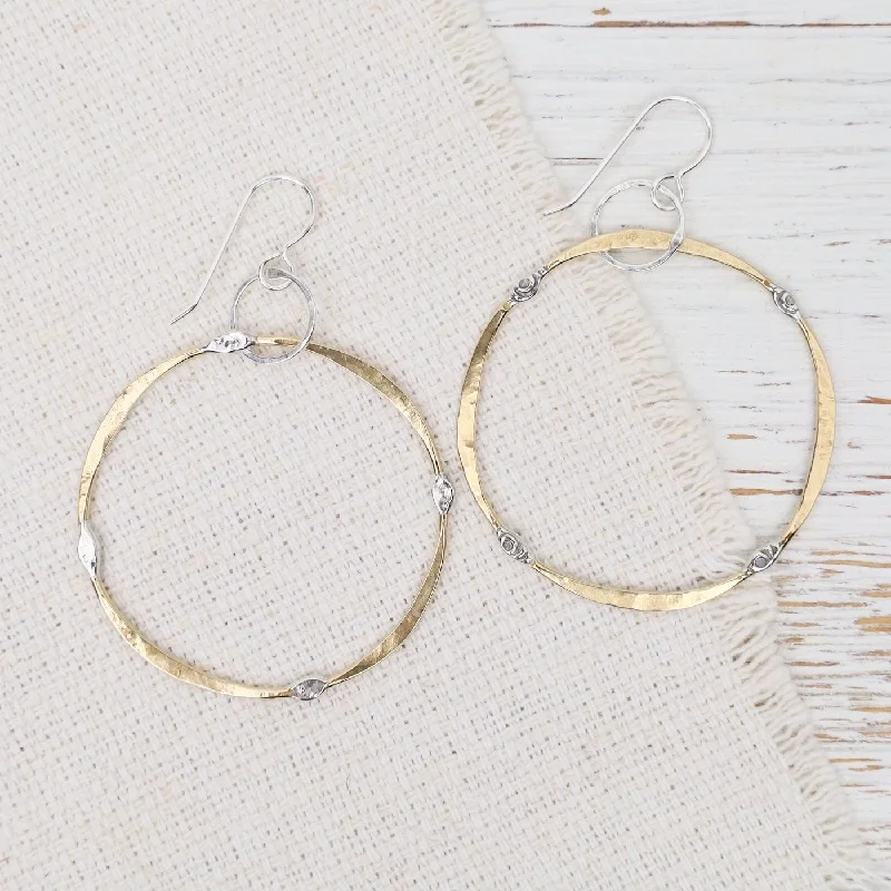 Four Corners Hoop Earrings