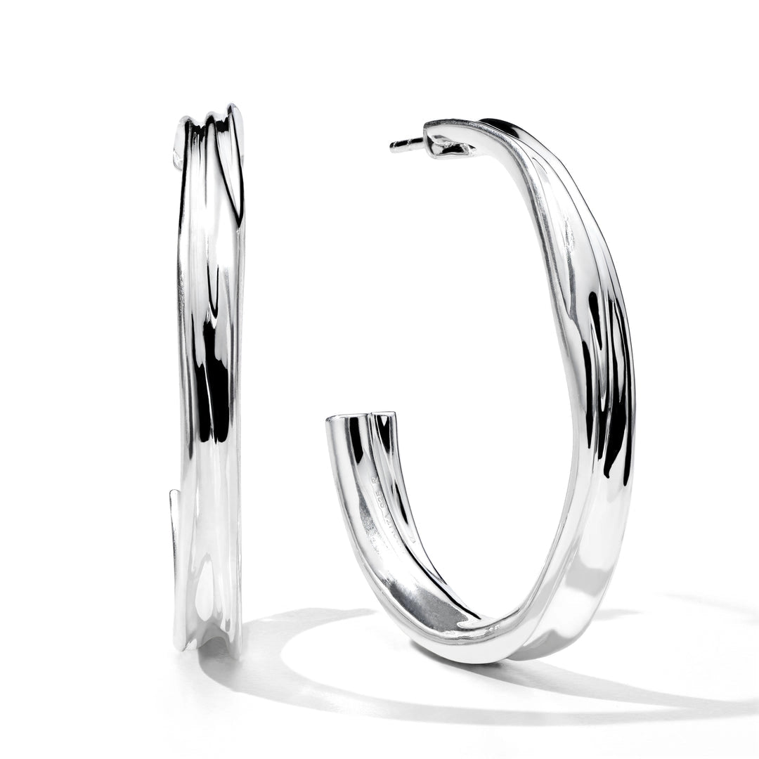 Ippolita Sterling Silver Classico Crush #3 Hoop Earrings