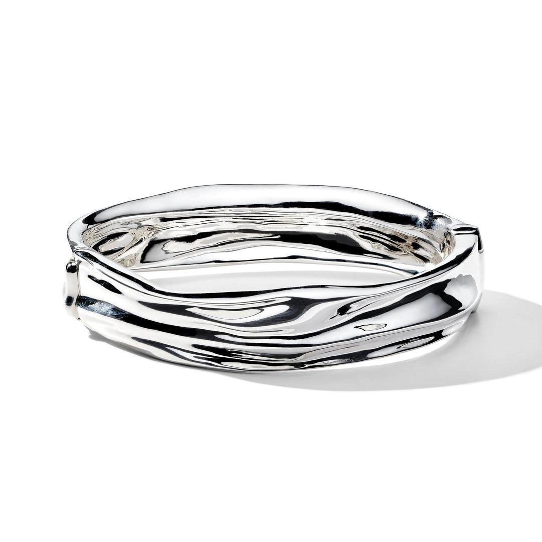 Ippolita Sterling Silver Classico Crush Thin Hinged Bangle Bracelet