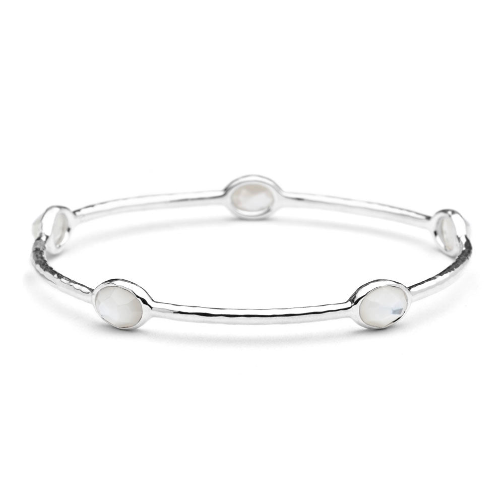 Ippolita Sterling Silver Rock Candy 5-Stone Bangle Bracelet with Mother of Pearl