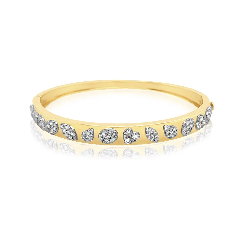 Multi-Shape Diamond Studded Bangle