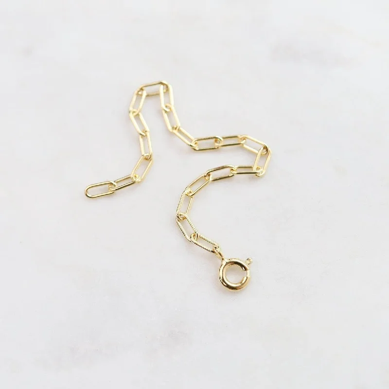 Paperclip Chain Extender in Gold Vermeil