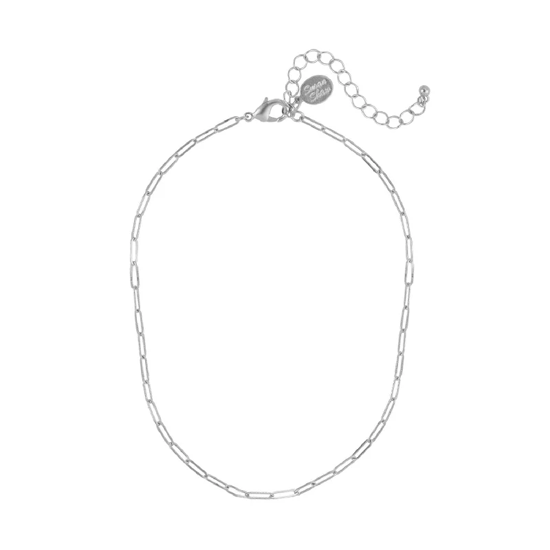 Silver Small Paperclip Necklace