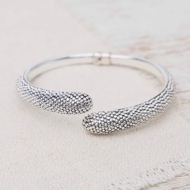 Electroform Dotted Hinged Bangle