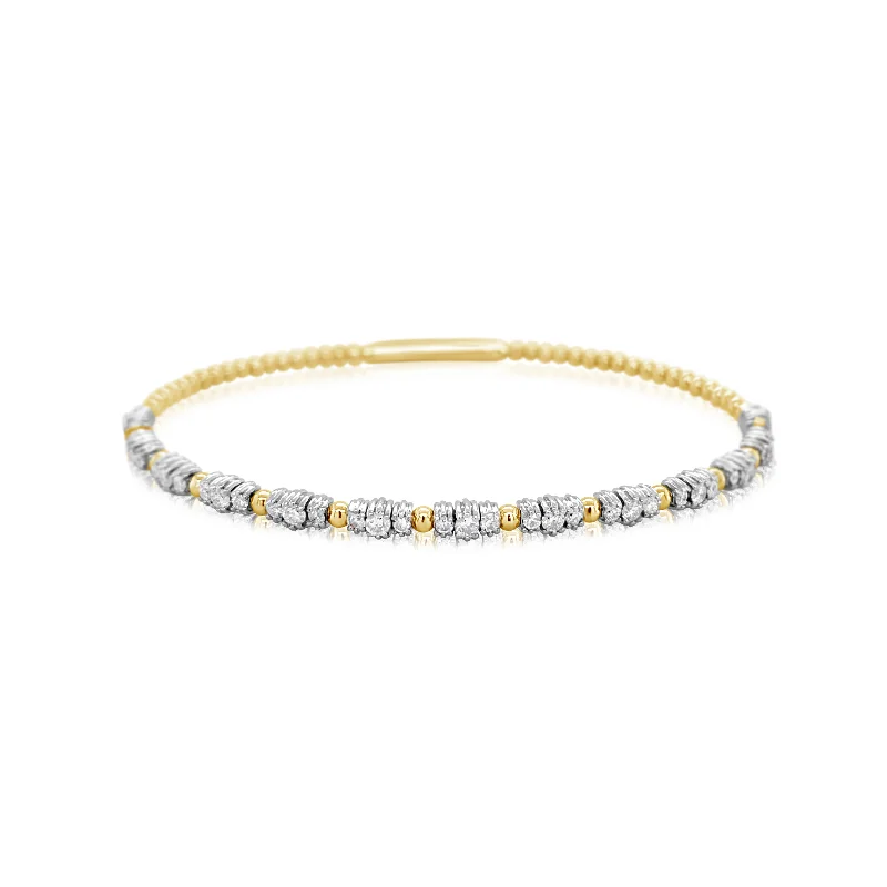 Two-Tone Diamond Stack Bangle