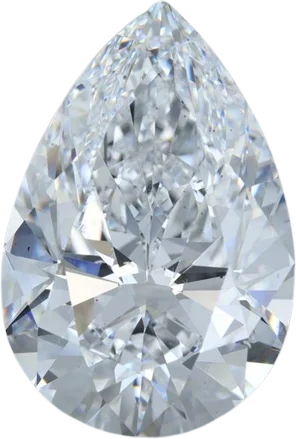 10.13 Carat D VS2 Pear Natural Diamond