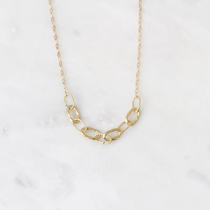 18k Gold Baby Bowline Segment Necklace