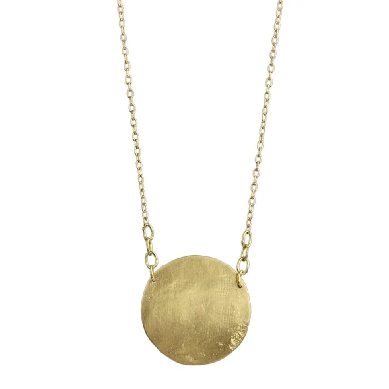 18k Gold Paper Moon Necklace