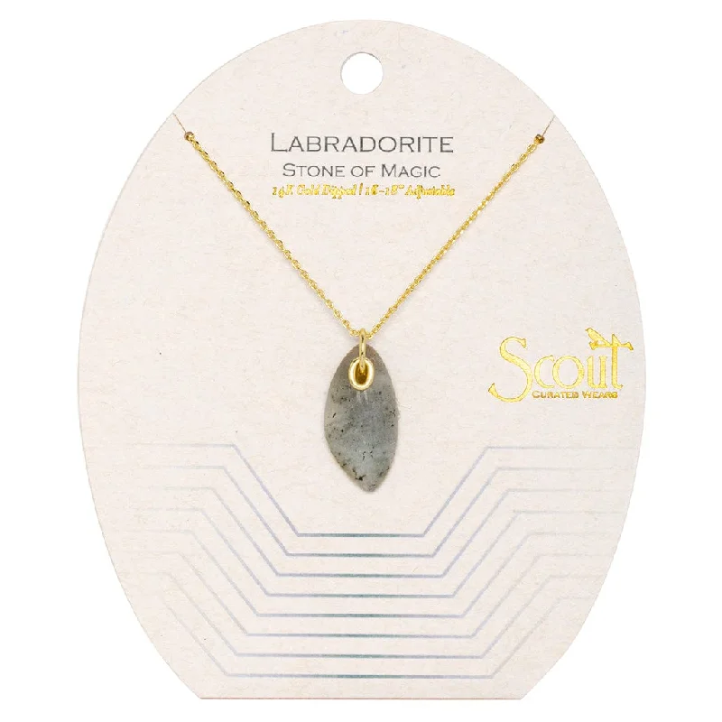 Scout Organic Stone Necklace Labradorite/Gold