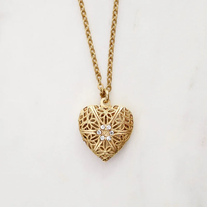 Amore Mio Locket Necklace - Gold Plate