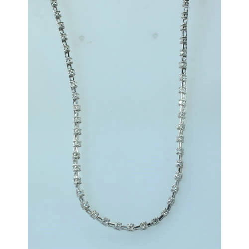 18K White Gold Diamond Necklace