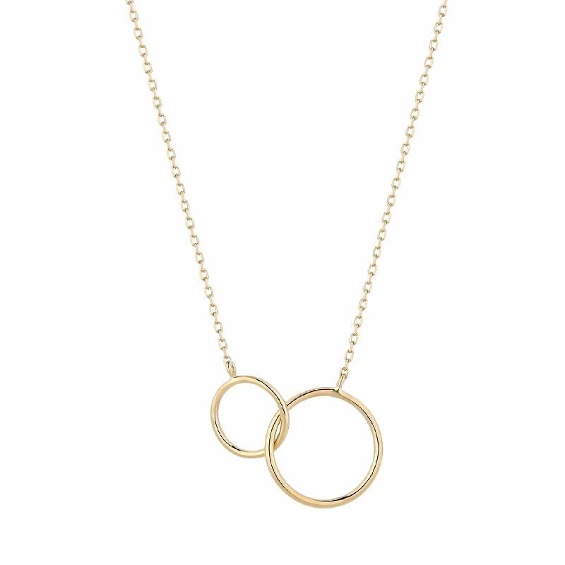 14k Gold Interlinked Circles Necklace