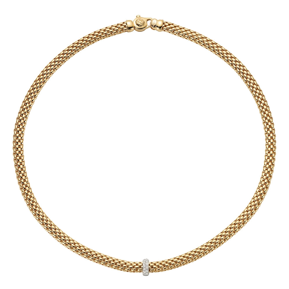 FOPE 18K Yellow Gold Vendome CollectionDiamond Necklace, 17 inch