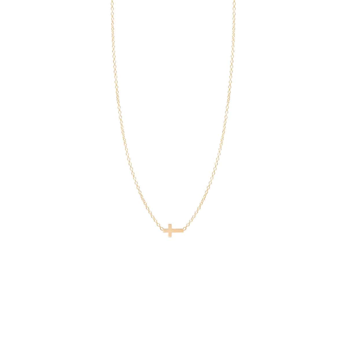 14k Gold Itty Bitty Cross Necklace