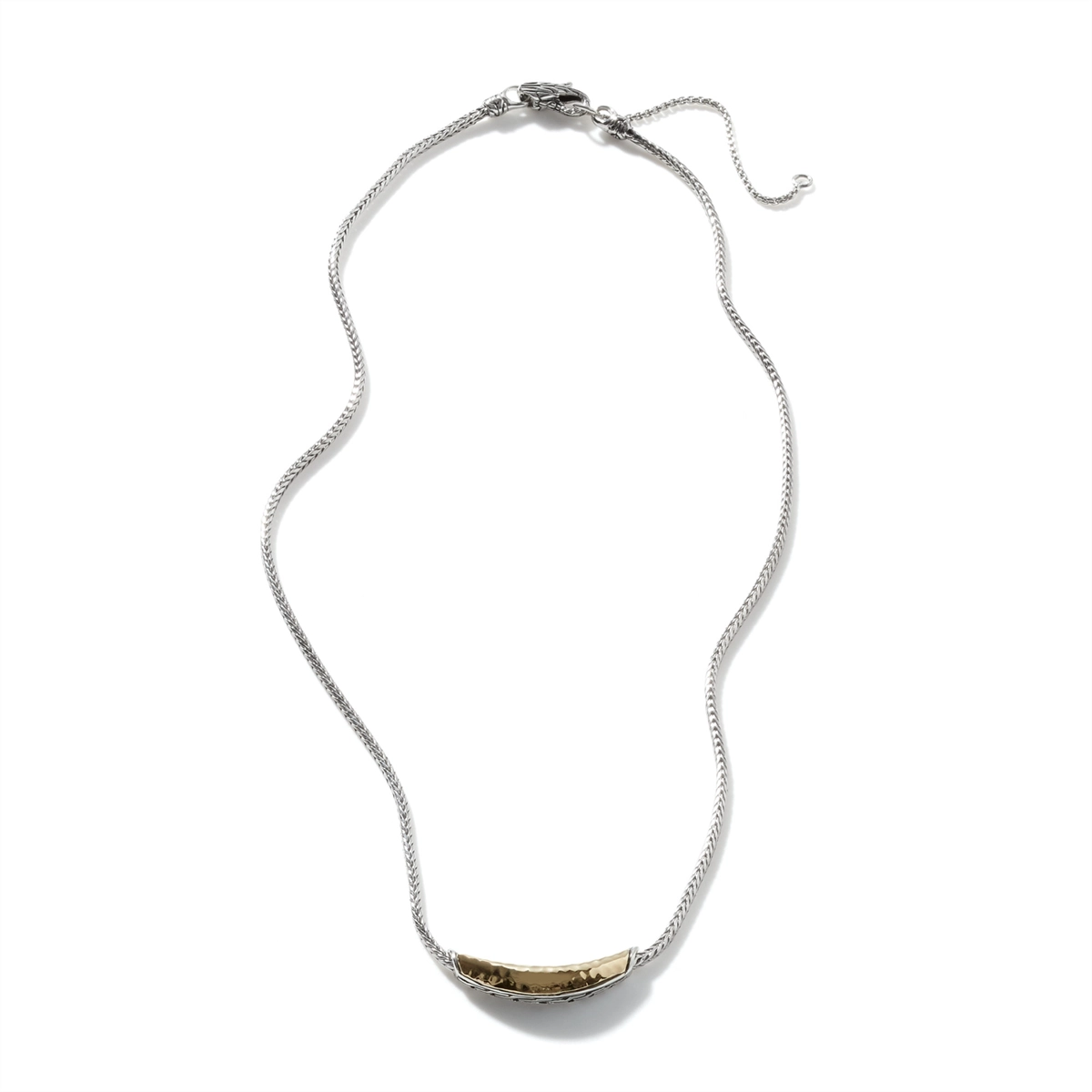 John Hardy Classic Chain Silver and 18K Gold Arch Hammered Necklace, 16-18 inch