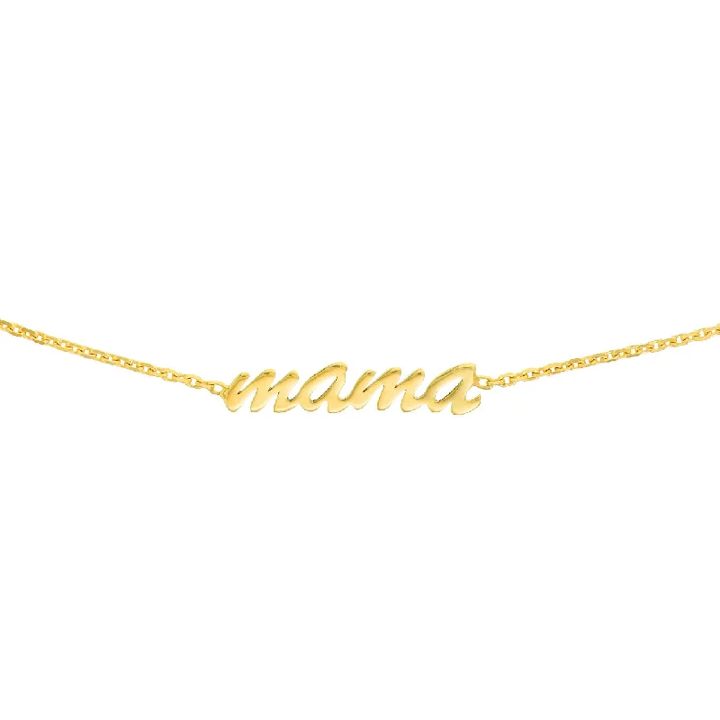 14K Yellow Gold "Mama" Adjustable Necklace