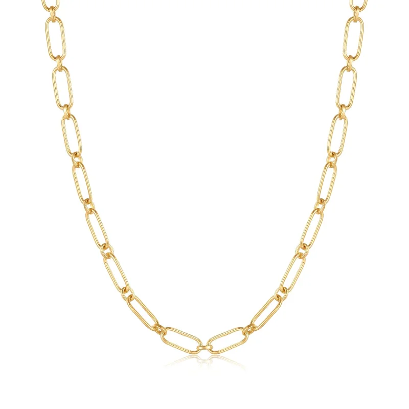 Gold Cable Connect Chunky Chain Necklace