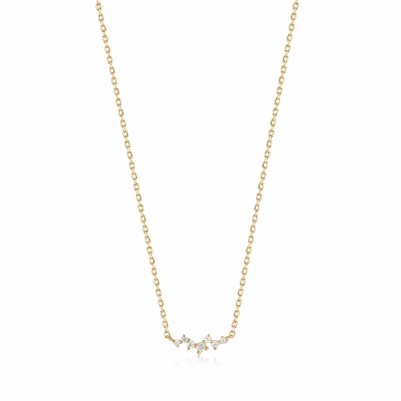 14kt Gold Stargazer Natural Diamond Constellation Necklace