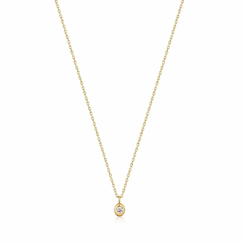 14kt Gold Magma Single Diamond Necklace