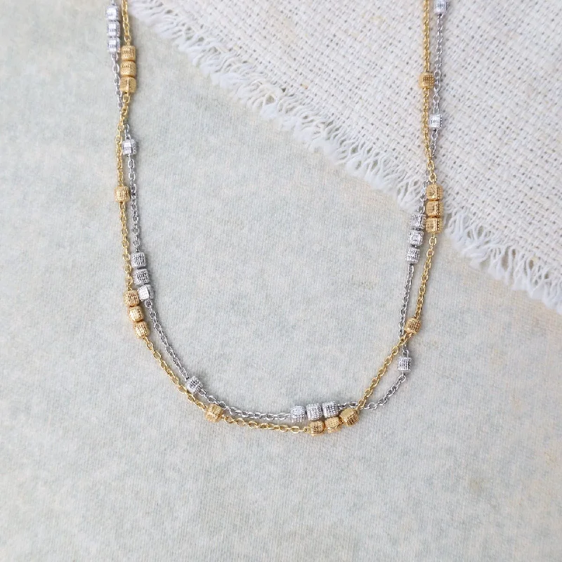 Sterling Silver & Yellow Gold Plated Dani Necklace